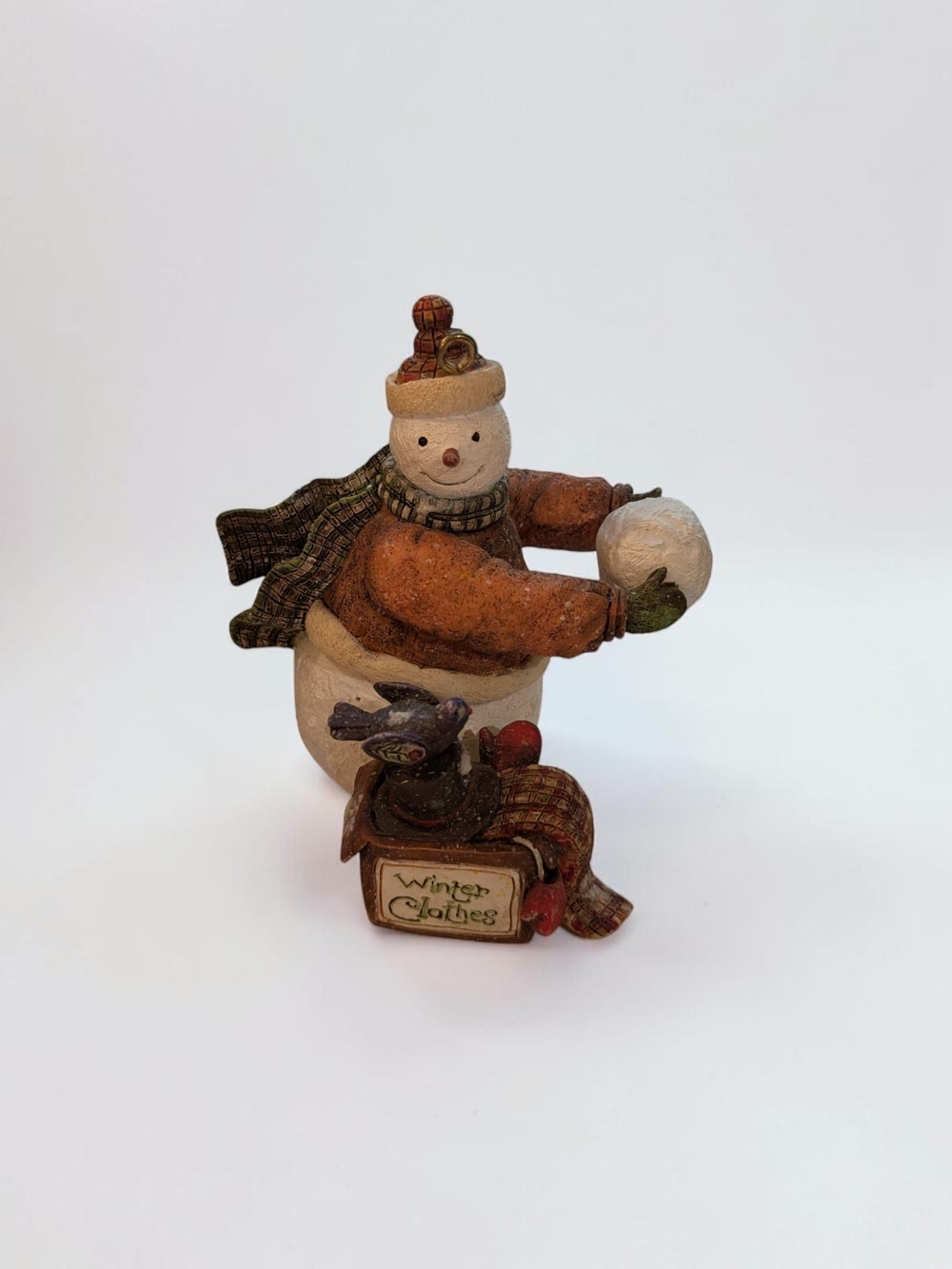 Vintage Lang & Wise Karen Hillard Crouch Snowman Christmas Ornament (KHC #5)